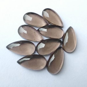 Cuarzo Ahumado Marrón Natural de Grado AAA, Corte Pera, Cabujón, Gema, Piedra de Joyería en Forma de Lágrima - Product Image 5