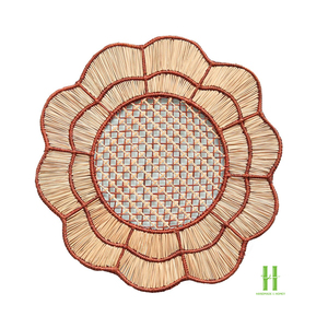 Best Price Eco-Friendly <b>Round</b> Cotton Charger Plates Boho Wicker <b>Placemat</b> Woven <b>Placemat</b> for Table Decoration From HNH CRAFT - Product Image 5