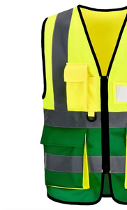 Gilet de sécurité réfléchissant haute visibilité à marque privée, classe 1 ANSI, classe 2 EN ISO, avec éclairage LED, vêtements de travail professionnels pour la construction - Product Image 5