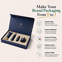 Boîte magnétique rigide de luxe, emballage en papier personnalisé pour flacon de peptide, sérum, cosmétique, soin de la peau, parfum, estampage à chaud en feuille d'or personnalisé