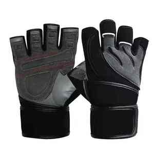 Gants d'entraînement MMA et de musculation unisexes, fermeture auto-agrippante, antidérapants, en cuir synthétique, sans doigts - Product Image 6