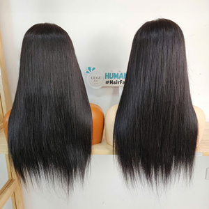 Full <b>Lace</b> <b>Wig</b> Virgin Vietnamese Hair Long Natural Black 200% Density Double Drawn Swiss <b>Lace</b> Transparent Base - Product Image 3