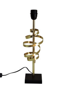 Lampe de table spirale dorée moderne - Lampe de bureau hélicoïdale géométrique en laiton de style mid-century - Lampe d'appoint sculpturale minimaliste pour la maison - Product Image 4