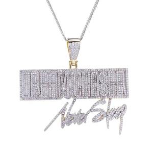 Collar Personalizado con Nombre en Estilo Hip Hop, con Incrustaciones de Moissanita, Estilo Rapper, con Aspecto de Diamante, Joyería Urbana - Product Image 1