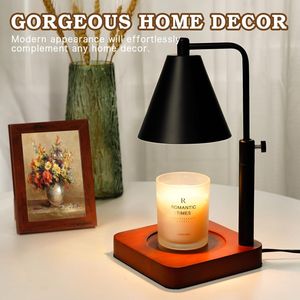 Lampe chauffe-bougie noire moderne avec minuterie, cadeau d'anniversaire pour homme, papa, femme, maman, bougies en pot réglables - Product Image 4