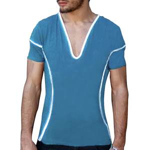 Camiseta de Hombre al por Mayor, 100% Algodón, Tejido de Punto Grueso de 200g, Cuello Redondo, Logotipo Frontal Impreso en Serigrafía, Transpirable, Holgada - Product Image 4