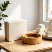 Bouchon à vis rond en bambou personnalisé OEM pour bocaux à épices en verre, couvercle en bois de qualité alimentaire, fermeture d'emballage directe usine