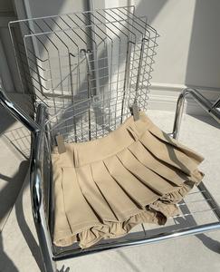 Coshe Cici Mini-jupe d'été décontractée pour dames Taille haute ceinturée plissée Design Vietnam Fabriqué avec une taille naturelle Usage quotidien - Product Image 5