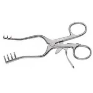 Retractor Quirúrgico Manual Weitlaner, Gancho para Heridas de 16 cm, 3x4 Puntas Cónicas, Acero Inoxidable, Uso Hospitalario, Derecho - Product Image 5