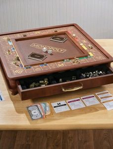 กระดานโมโนโปลีไม้ทำมือทันสมัย ทนทาน คุณภาพพรีเมียม รูปทรงสี่เหลี่ยมผืนผ้า เกมกระดานบนโต๊ะ ขายส่งจากโรงงาน ราคาขายส่ง - Product Image 3