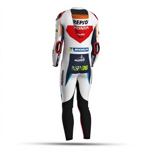 Joan Mir Repsol Custom CBR Traje de moto Grado superior Cuero genuino 1Pc Mono Pista/Montar Cuero de vaca/Canguro MotoCP Traje CE - Product Image 3