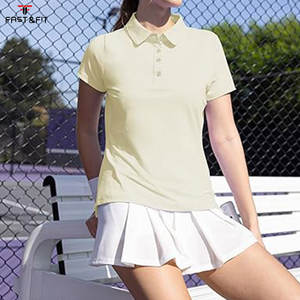 Chemises d'été décontractées en satin tricoté respirant pour femmes, à manches courtes, avec logo personnalisé, vente en gros - Product Image 5