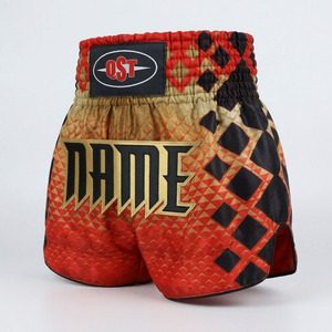 Best Quality Customized MMA Kickboxing Shorts Wholesale Professional 100% Polyester Breathable Muay Thai Boxing Shorts QST - Product Image 4