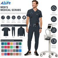 Ensemble de blouses médicales pour hommes Dark Harbor, extensible, respirant, uniforme d'infirmière d'hôpital avec poches, logo personnalisé