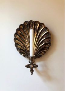 Brass Shell <b>Wall</b> <b>Sconce</b> Candle Holder Handmade Decorative <b>Wall</b> Mounted Candle Stand Vintage Brass <b>Wall</b> Decor for Living Room - Product Image 3