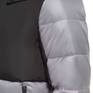 Custom Outdoor Men Puffer <b>Jacket</b> with Adjustable Sleeve Elastic Hem <b>Waterproof</b> Quilted <b>Padding</b> for Winter Wear Front High Street - Product Image 6