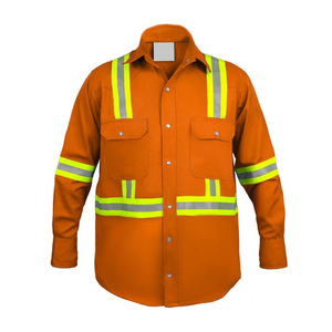 Nouveaux arrivages : vêtements de travail réfléchissants, chemises de travail haute visibilité pour hommes, manches longues, en vente - Product Image 1