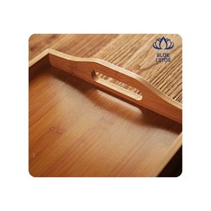 Bandeja de Servir de Bambú MÁS VENDIDA, Superficie Higiénica, Diseño Liso, Perfecta para Servir Bebidas y con Mayor Eficiencia - Product Image 1