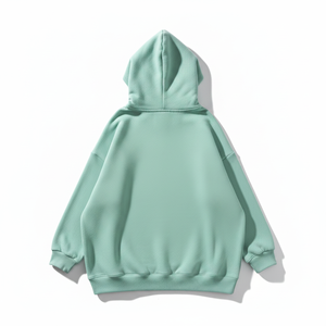 Premium <b>Grey</b> Oversized Pullover Hoodie Drop Shoulder <b>Fleece</b> Sweatshirt Ribbed Cuff Pouch Pocket Streetwear - Product Image 3