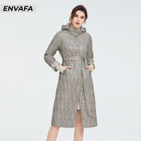Nouvelle Tendance : Manteau Long Imperméable et Pliable pour Femme, Grande Taille, Style Trench, Noir Rembourré, Idéal Automne