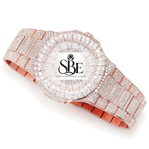 Relojes de Diamantes Moissanite de Alta Calidad con Diseño Personalizado, Totalmente Cubiertos de Diamantes, para Hombre, Disponibles al Mejor Precio - Product Image 2