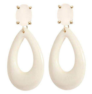 Pendientes de Hueso con Diseño Antiguo, Forma Ovalada, con un Patrón de Joyería Tradicional para Mujer, para Uso en Compromisos y Bodas - Product Image 5