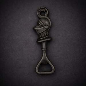 Cast Iron Knight Helmet <b>Bottle</b> <b>Opener</b> Medieval Armor Design Strong Grip Durable Finish Perfect for Home <b>Bar</b> and Fantasy Decor - Product Image 2