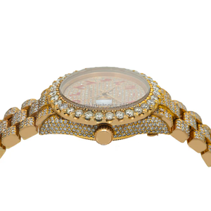 Custom Gold Diamond Hip Hop Iced Out Diamond <b>Watch</b> Stainless Steel <b>Watch</b> VVS Moissanite Automatic <b>Watch</b> for Men Women - Product Image 4