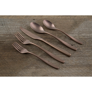 Juego de cubiertos premium de 5 piezas de acero inoxidable con acabado pulido espejo, cuchillo, tenedor y cuchara, estilo occidental, a precio económico. - Product Image 5