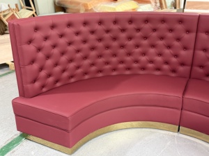 Asientos en Forma de U, Sofá Banqueta Tapizado en Cuero PU, Respaldo Alto Curvo para Restaurante, Hotel, Bar, Muebles de Salón - Product Image 2