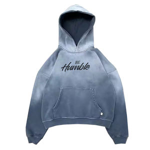 เสื้อฮู้ดดี้สตรีทแวร์พรีเมียมขนาดใหญ่พิเศษ พิมพ์ลายปักตามสั่ง ผลิตจากผ้าฝ้าย รับผลิตแบบ OEM ODM ขายส่ง - Product Image 1