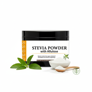 Extrait de Stévia OEM ODM avec mélange d'Allulose, édulcorant en poudre sans goût amer, adapté aux diabétiques, stable à la chaleur pour la cuisson et la pâtisserie - Product Image 1