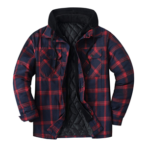 Nouvelle collection Automne Hiver 2026 – Sweat à capuche en flanelle épaisse pour homme, à manches longues, avec fermeture éclair et boutons, motif écossais, décontracté et chaud - Product Image 1