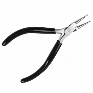 MANAN INSTRUMENTS Pince à bec rond en acier inoxydable légère pour travaux fins, outil de pose de bijoux et de fabrication de boucles d'oreilles DIY - Product Image 1
