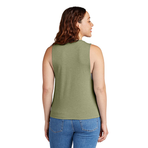 Camiseta sin mangas de poliéster elástico para mujer, ropa deportiva que absorbe la humedad, camisetas transpirables para mujer, OEM - Product Image 3
