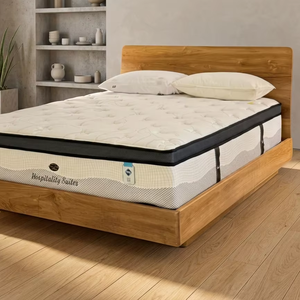 Base de Cama de Plataforma de Madera de Teca Sólida Vienna, Acabado Natural, Diseño Moderno Minimalista, Ecológica y Duradera para Uso en Hoteles/Residencias - Product Image 2