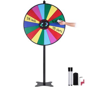 Ruota della Fortuna Girevole da 36 Pollici con 18 Scomparti, Design a Ruota della Roulette, Lavagna Cancellabile a Secco, 2 Pennarelli, Articoli Promozionali per Feste - Product Image 6