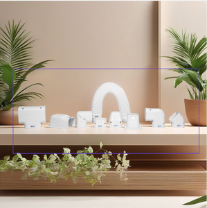 White PVC Eco Friendly <b>Small</b> VT75 1 Series Electric Air Conditioner Pipe Cover Tee VIET TIEN Brand Minimalist High End Part Item - Product Image 1