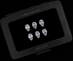 เพชรทรงลูกแพร์ขนาด 4.0x2.5 มม. สี D เจาะด้วยเลเซอร์ คุณภาพเยี่ยม สำหรับทำเครื่องประดับ OM GEMS - Product Image 2