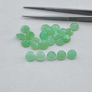 Chrysoprase vert naturel de 6 mm, taille brillant ronde facettée, pierre précieuse de guérison en vrac, directement du fabricant/fournisseur - Product Image 4