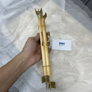 Wholesale Premium Wooden Pant Hangers with Gold Clips Gold <b>Hook</b> Hanger for Pants and Dresses Made in Vietnam - Product Image 4