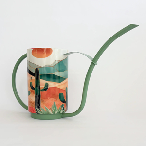 Regadera de Metal de Zinc con Estampado de Plumas de Pavo Real, Ecológica, con Boquilla Larga, 1.5L, Acabado Pintado Duradero, para Interiores y Exteriores - Product Image 3
