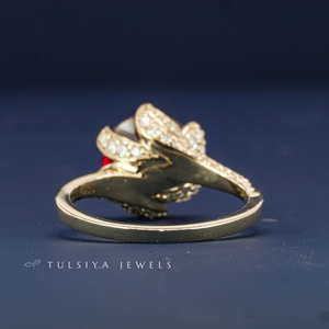 Anillo de Diamantes de Lujo de 14K con Diamantes Cultivados en Laboratorio para Mujer, Anillo de Compromiso y Boda Clásico con Diamantes Sintéticos Brillantes, Joyería Elegante - Product Image 4