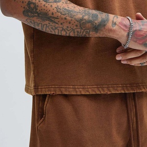 Summer New Stylish Men's 2-Piece Shorts <b>Sets</b> Plus Size Outdoor Use Short Sleeve Cotton/Polyester Oversize Casual Comfortable - Product Image 6