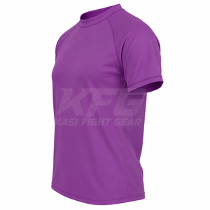 Haut de sport respirant et léger à manches courtes pour homme, idéal pour l'entraînement en salle de sport, coupe ajustée et flexible, personnalisable - Product Image 5