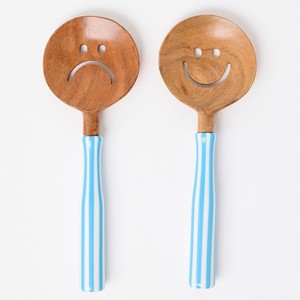 Ensemble de cuillères à salade en bois d'acacia avec manche en résine, fabriqué à la main, écologique, passe au lave-vaisselle, cuillères de service manuelles pour la cuisine et la salle à manger - Product Image 1