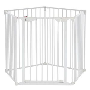5-Piece Foldable Fireplace Fence 295.8*74.8*2cm White Baby Gates - Product Image 6