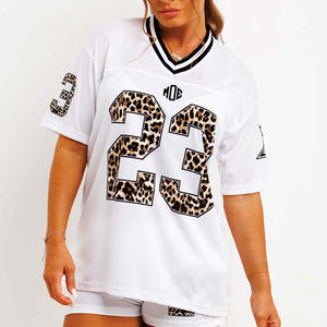 Conjunto de Pantalones Cortos y Camiseta de Fútbol Americano Unisex de Moda 2026, Diseño de Leopardo, Poliéster, Uniformes de Fútbol, Servicio OEM, EE. UU. - Product Image 2