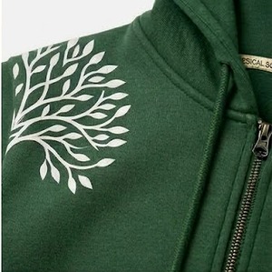 OEM Custom Forest Green Hoodie Embrace Every Challenge <b>Tree</b> Logo Winter Fleece Heavyweight 100% Cotton Unisex Pocket Sweatshirt - Product Image 6