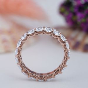 Bague Tennis Ronde en Moissanite Peishang en Argent Sterling 925 Plaqué Or 14K, Sertie de Moissanites sur Toute la Surface, Vente en Gros - Product Image 5